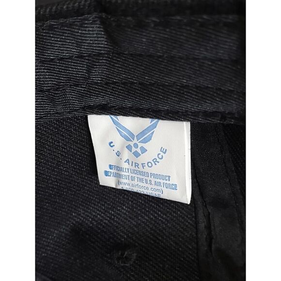 U.S. Air Force SMSgt Senior Master Sergeant Retired Black Adjustable Cap Hat - Picture 2 of 5